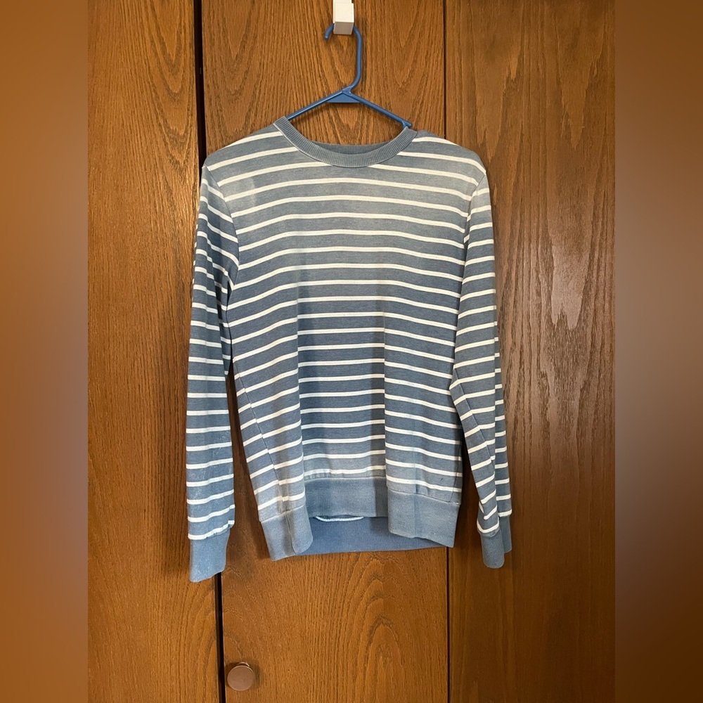Distressed Striped Light Sweatshirt